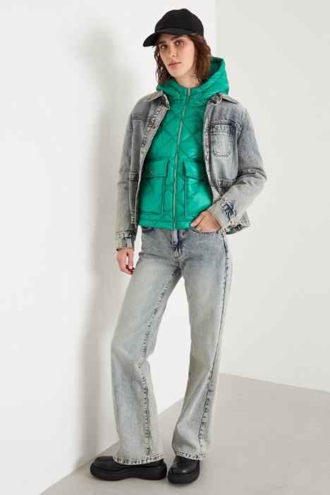 Diamond pattern puffer jacket Intrend