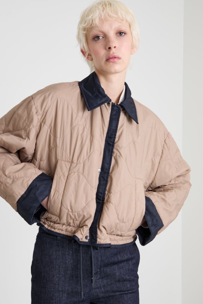 Reversible twill bomber jacket Intrend - 5