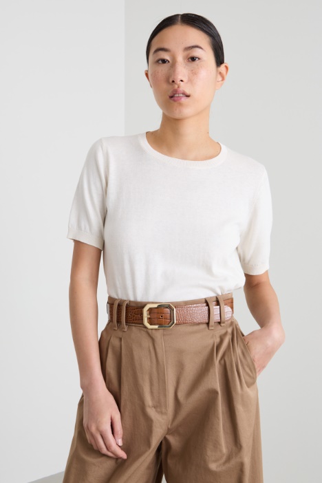 Belt with polygonal buckle Intrend - 2