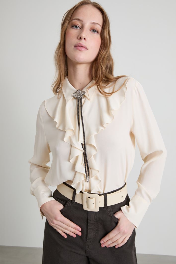 Belt with covered buckle Intrend - 2