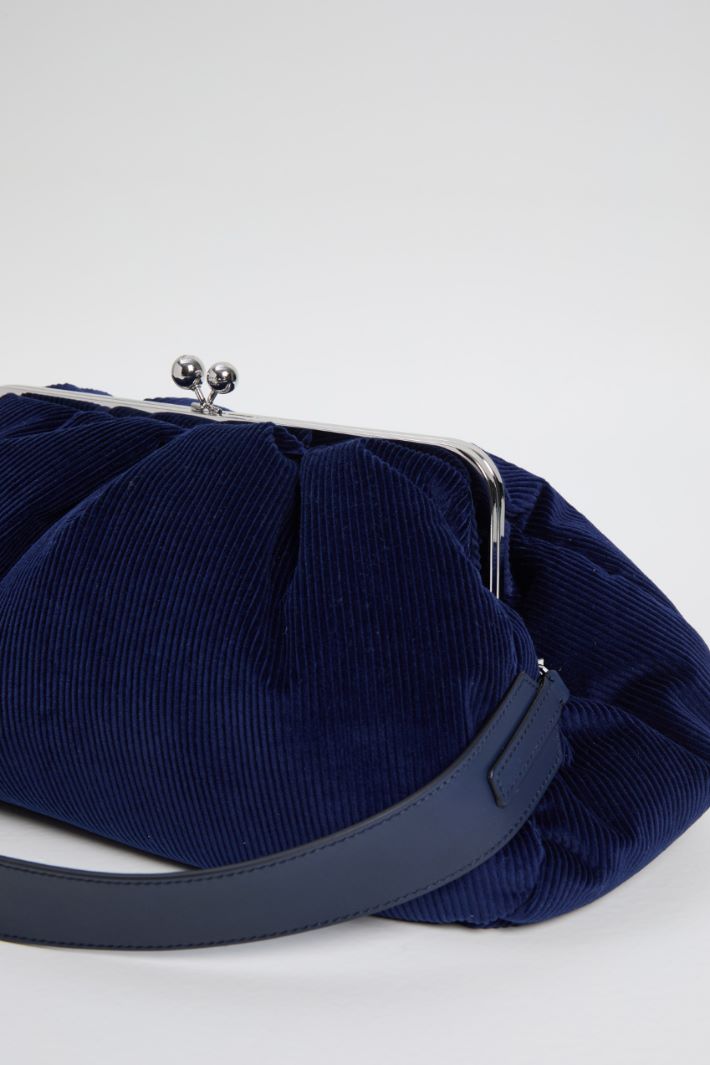 Maxi clutch in velluto a coste