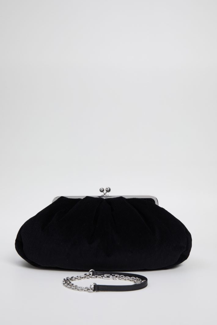 Maxi clutch in velluto a coste