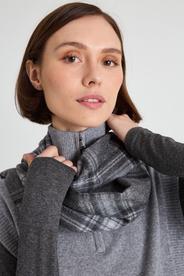 Tartan cashmere scarf Intrend - 2