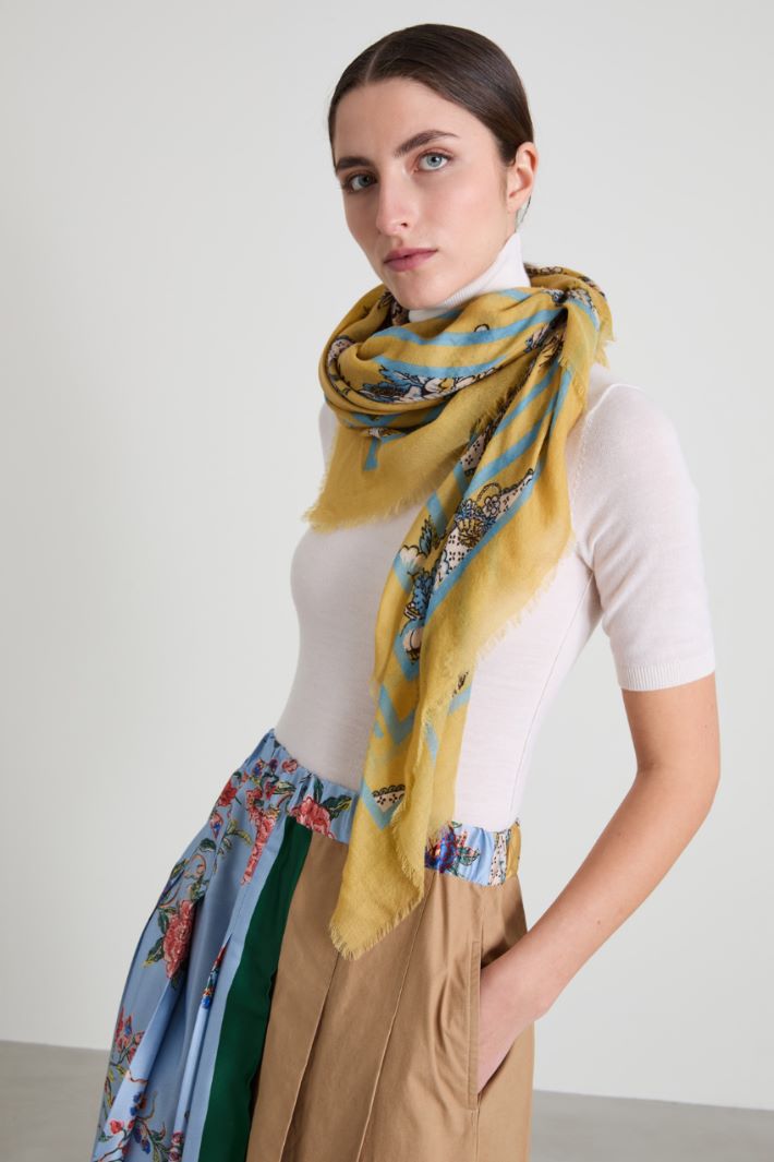 Wool twill stole Intrend