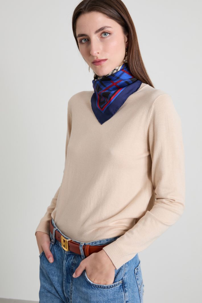 Printed silk foulard Intrend - 2