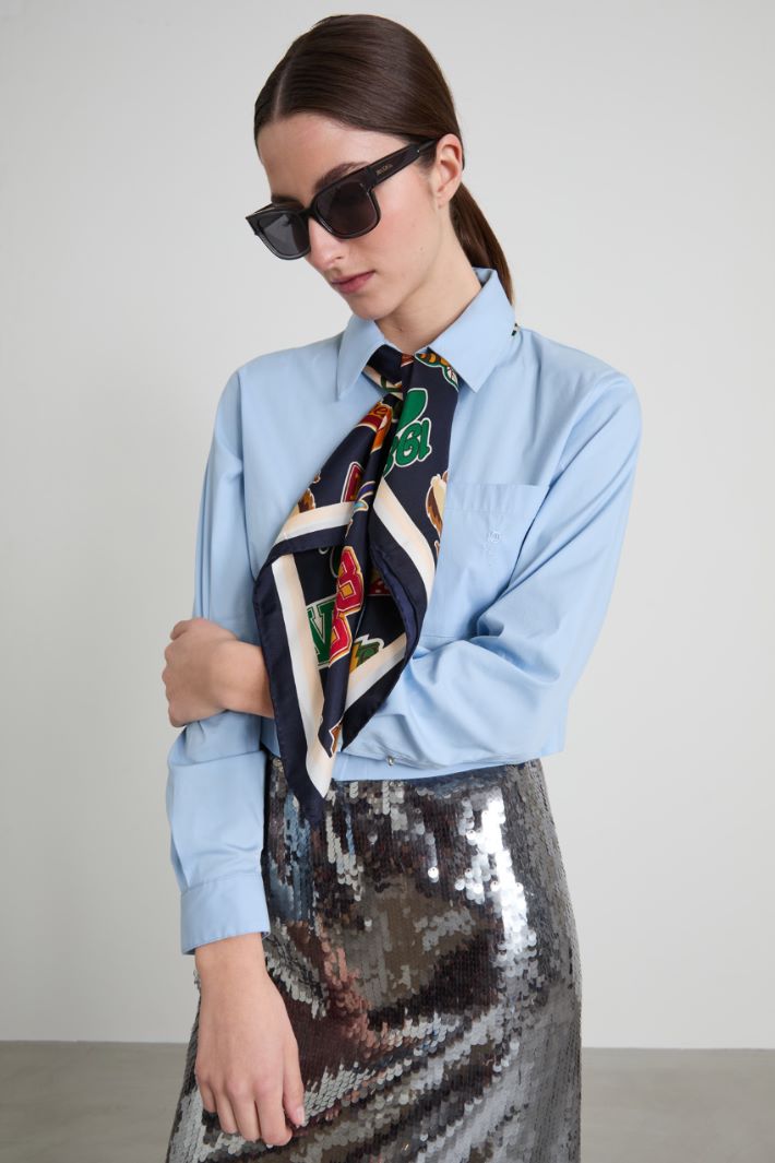 Printed silk foulard Intrend