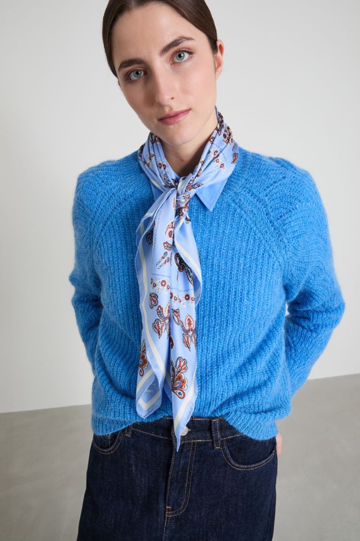 Printed silk foulard Intrend - 2