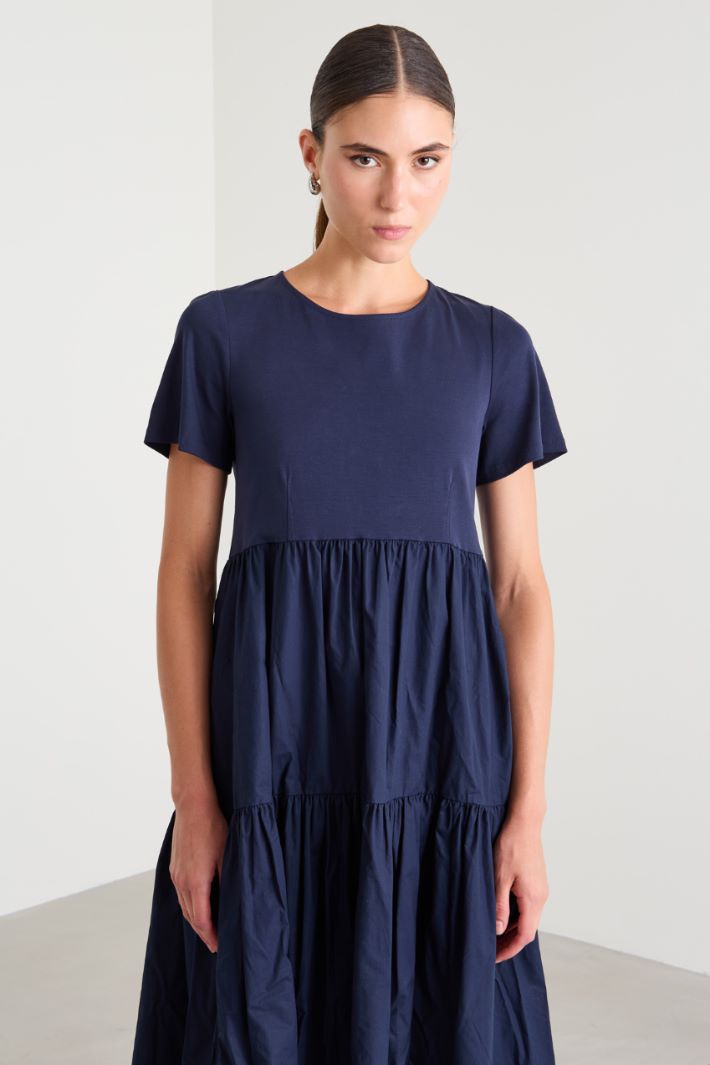 Long jersey and poplin dress Intrend - 2