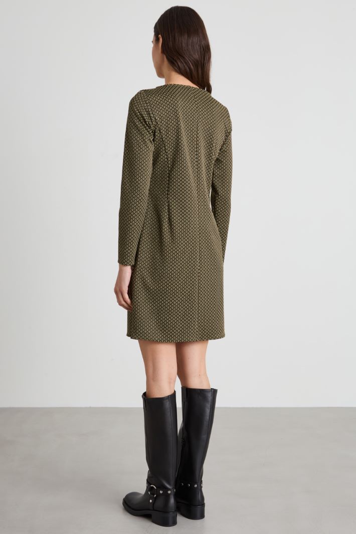 Jacquard jersey dress Intrend - 3
