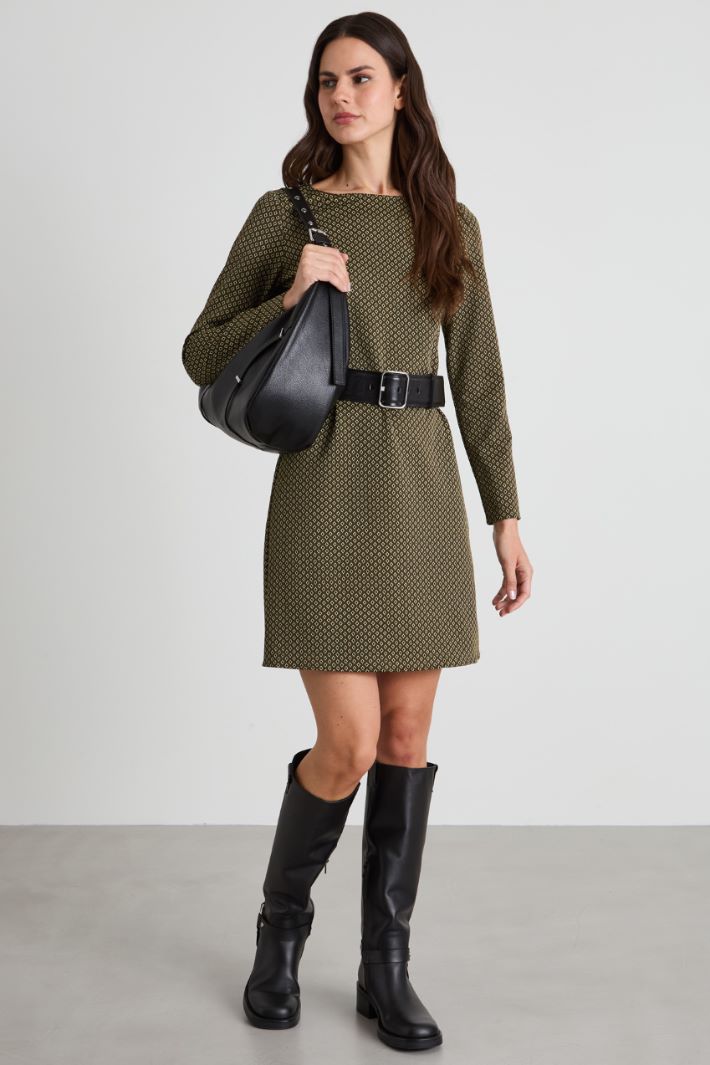 Jacquard jersey dress Intrend