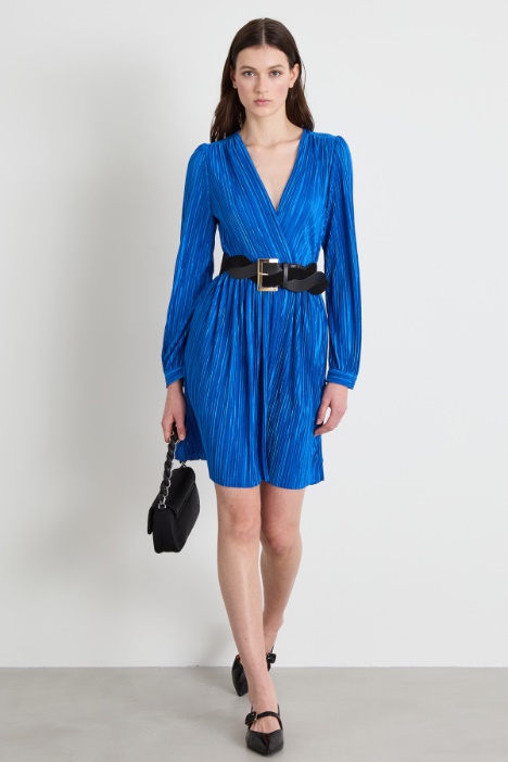 Short pleated jersey dress Intrend