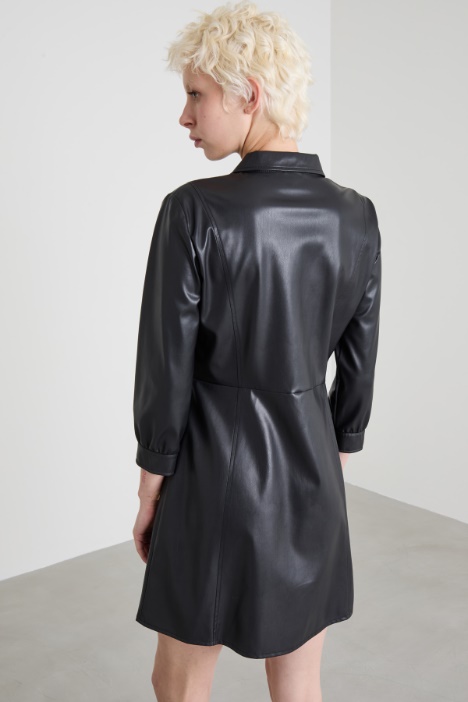 Abito chemisier in similpelle