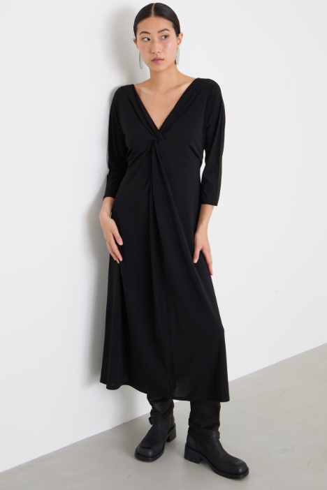 Abito midi in jersey misto viscosa