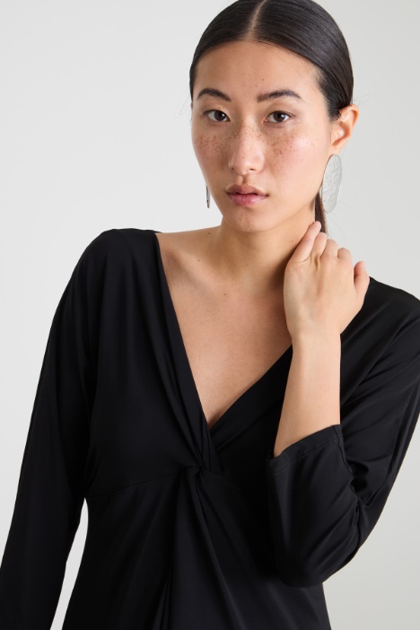 Abito midi in jersey misto viscosa