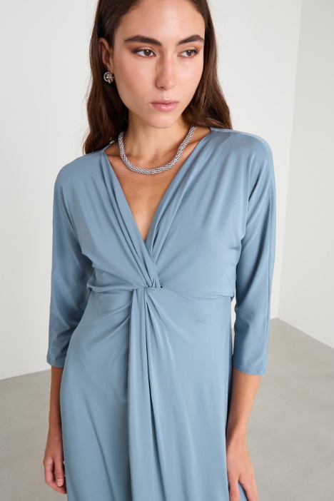 Abito midi in jersey misto viscosa