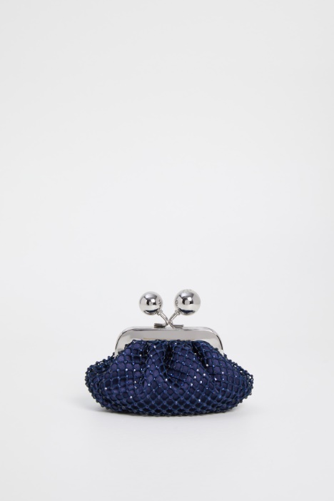 Mini bolso de malla y pedrería