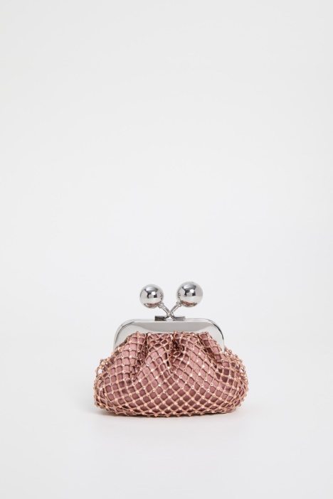 Mini bolso de malla y pedrería