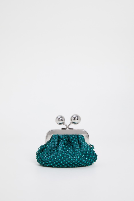 Mini bag in rete e strass
