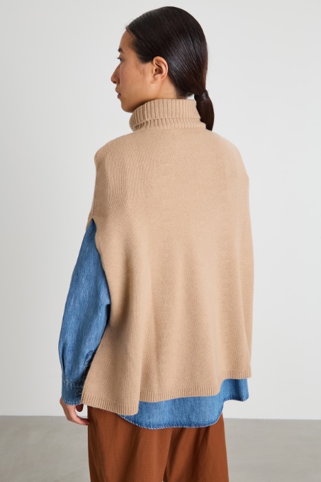 Poncho in puro cashmere