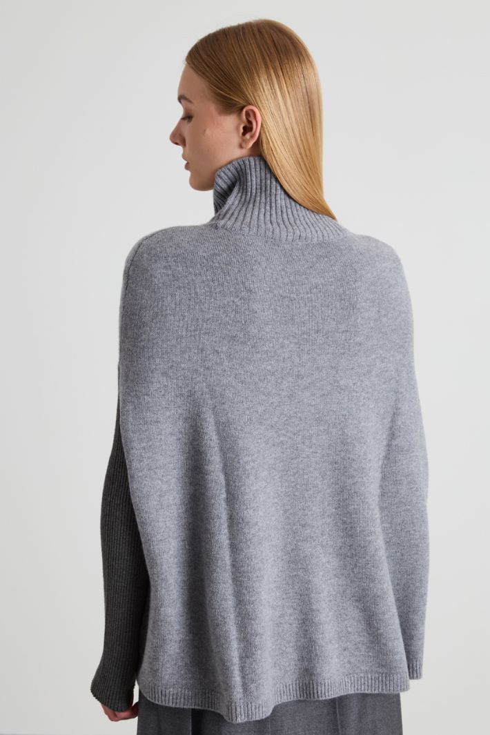 Poncho in puro cashmere