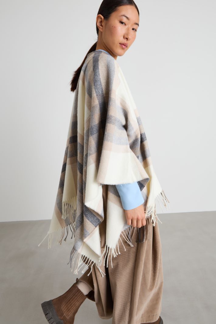 Cotton blend poncho Intrend - 4