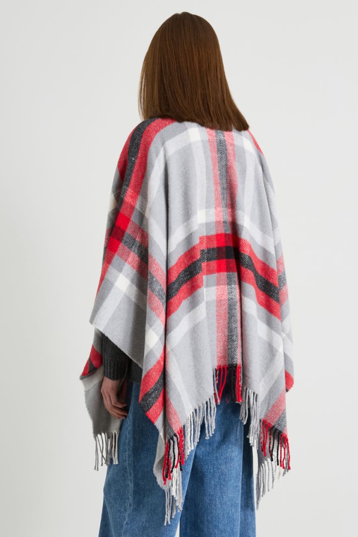 Cotton blend poncho Intrend - 3