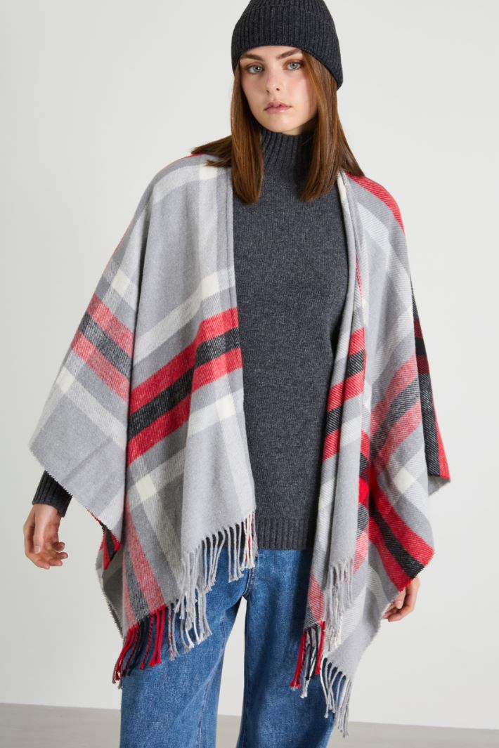 Cotton blend poncho Intrend - 2