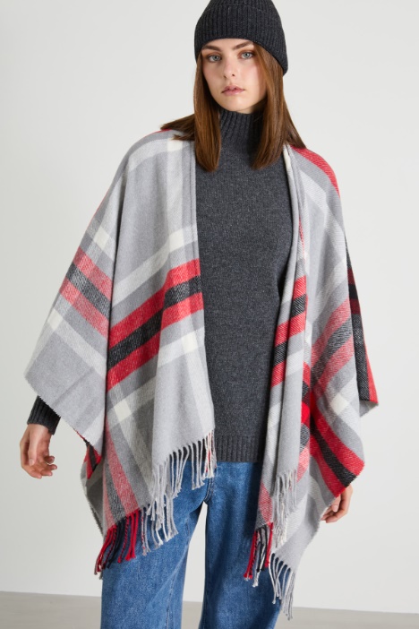 Poncho in misto cotone