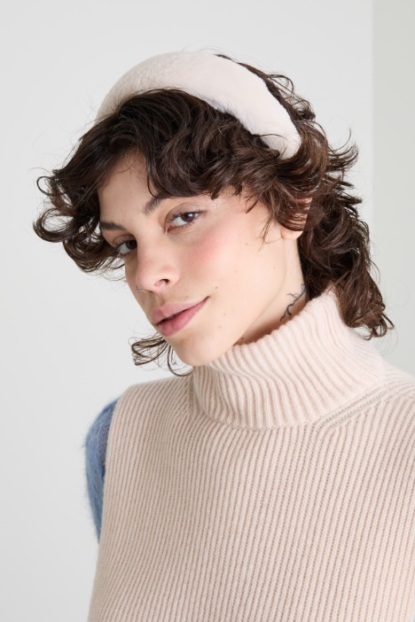Cerchietto in tessuto peluche Intrend - 2