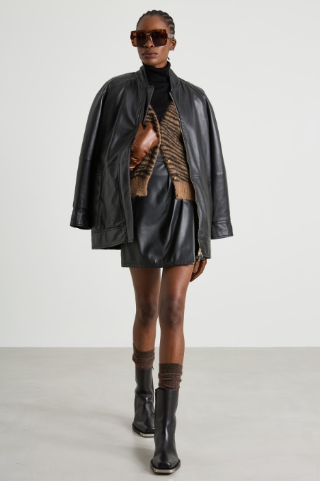 Faux leather wrap skirt Intrend
