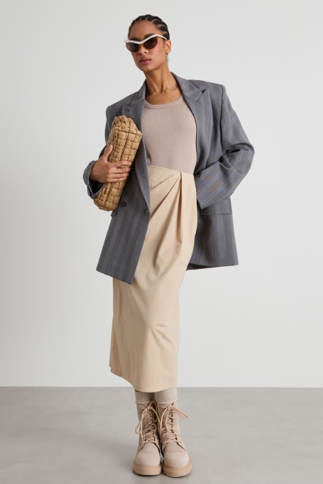 Draped Jersey Skirt Intrend