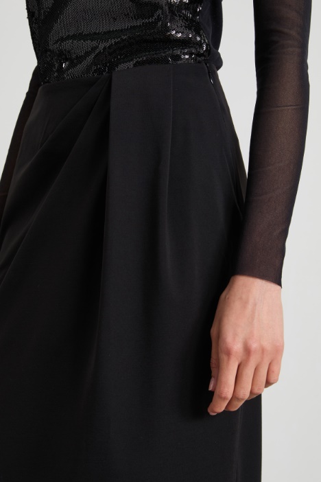 Gonna drappeggiata in jersey