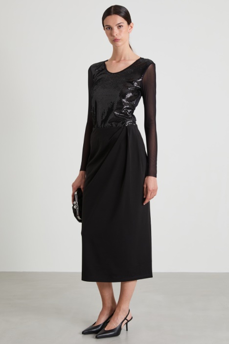 Draped Jersey Skirt Intrend