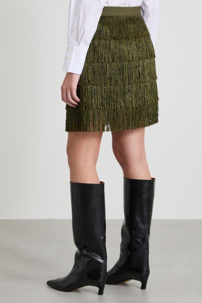 Minifalda con flecos Intrend - 3