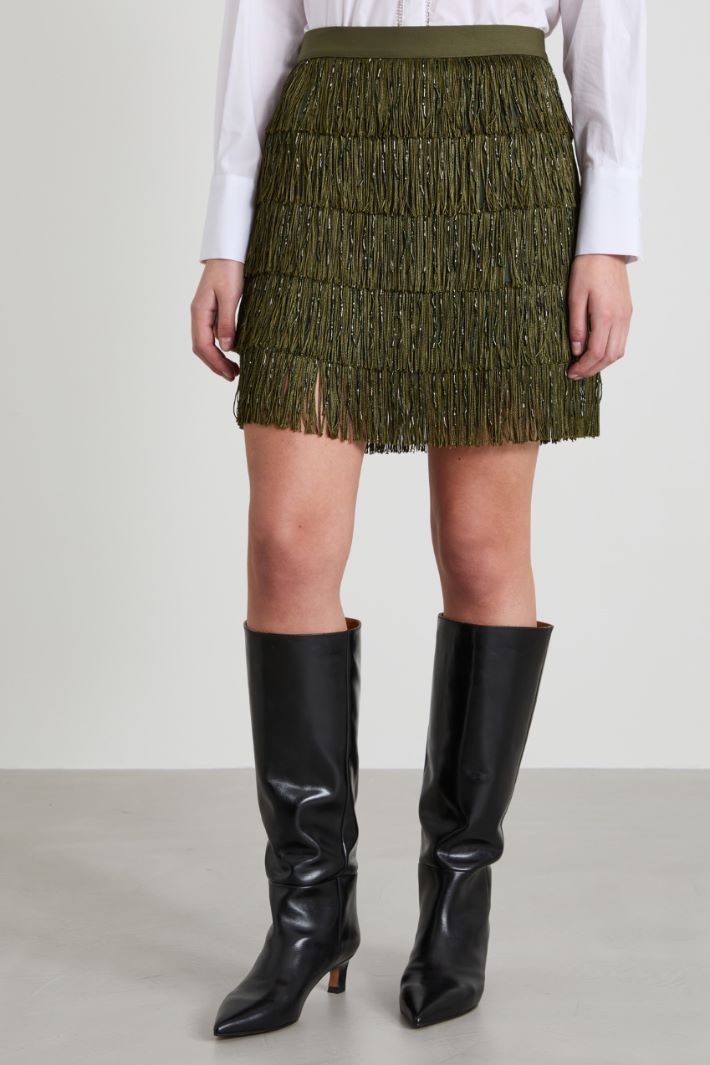 Minifalda con flecos Intrend - 4