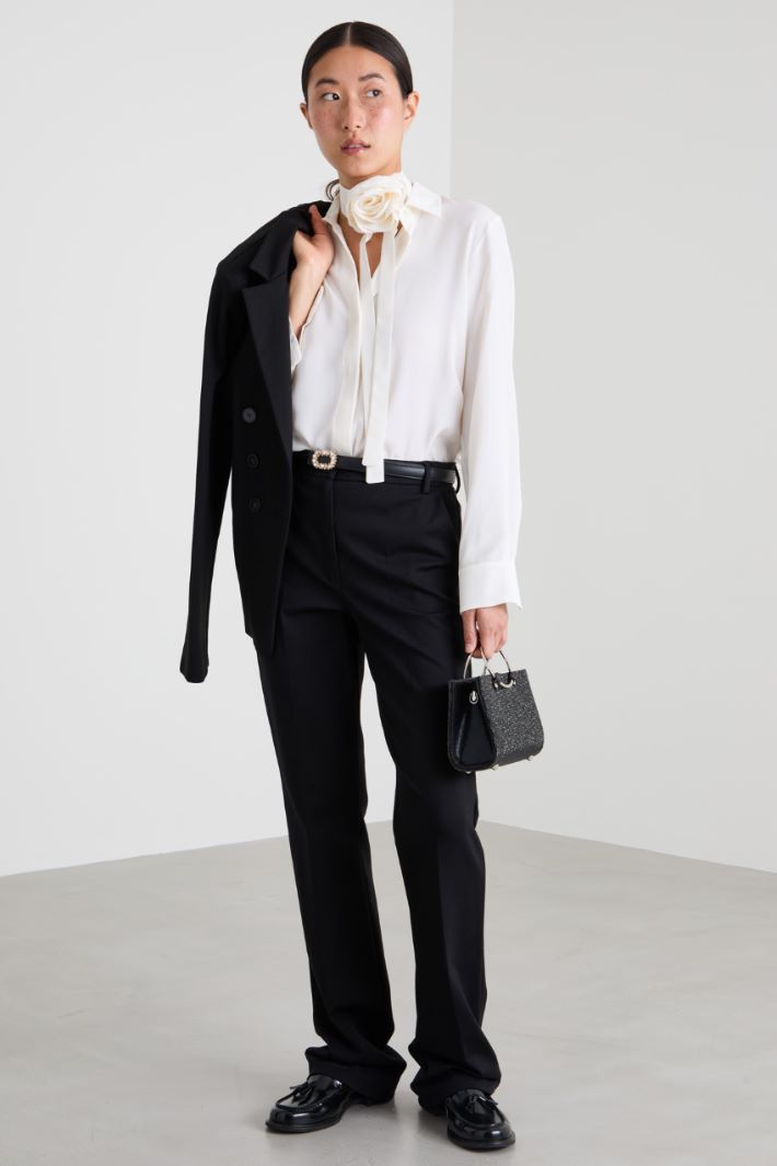 Pantaloni dritti in jersey Intrend