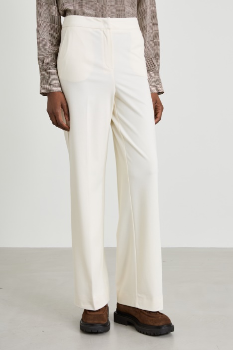 Pantaloni in jersey di viscosa