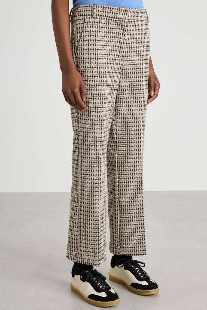 Pantaloni in jersey jacquard Intrend - 2