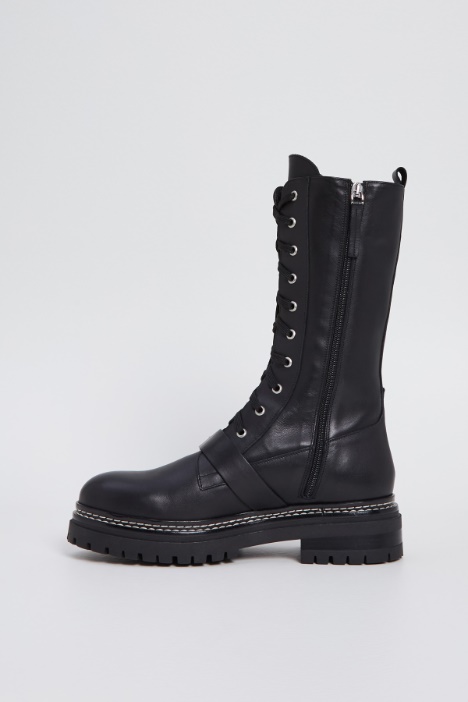 Anfibio lace-up in pelle