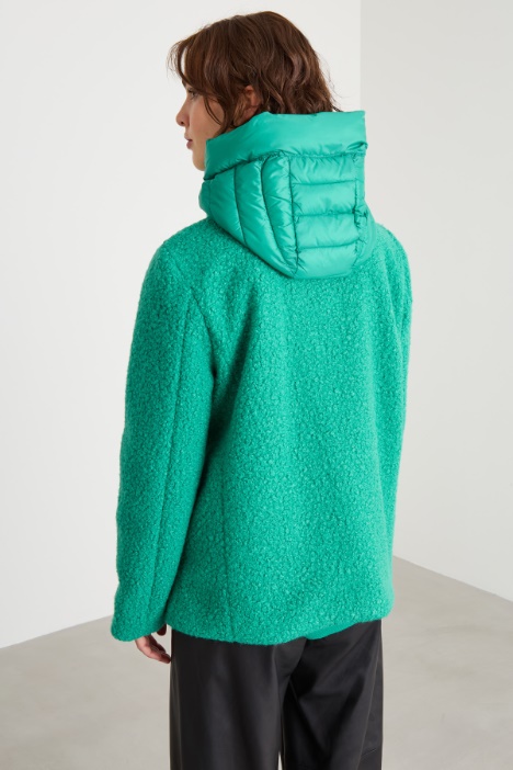 Caban acolchado de punto bouclé