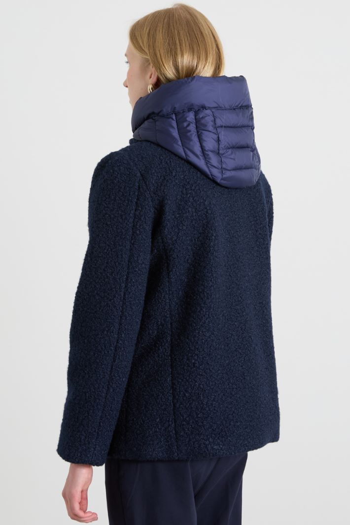 Jersey bouclé padded pea coat Intrend - 3