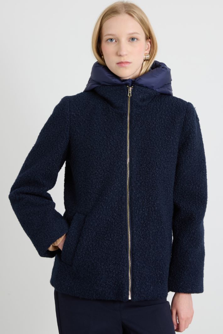 Jersey bouclé padded pea coat Intrend - 2