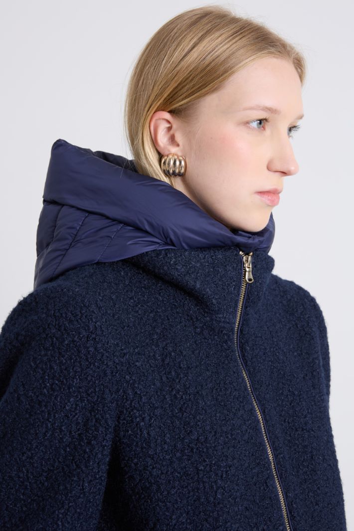 Jersey bouclé padded pea coat Intrend - 4