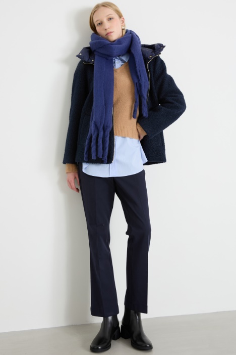 Jersey bouclé padded pea coat Intrend