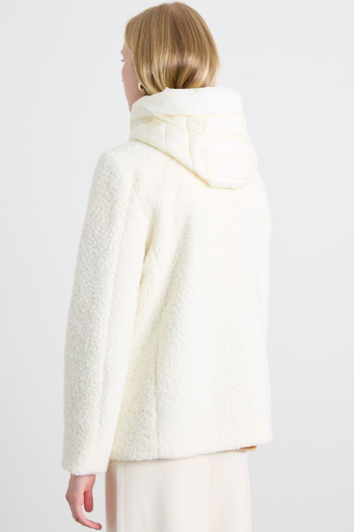 Jersey bouclé padded pea coat Intrend - 3