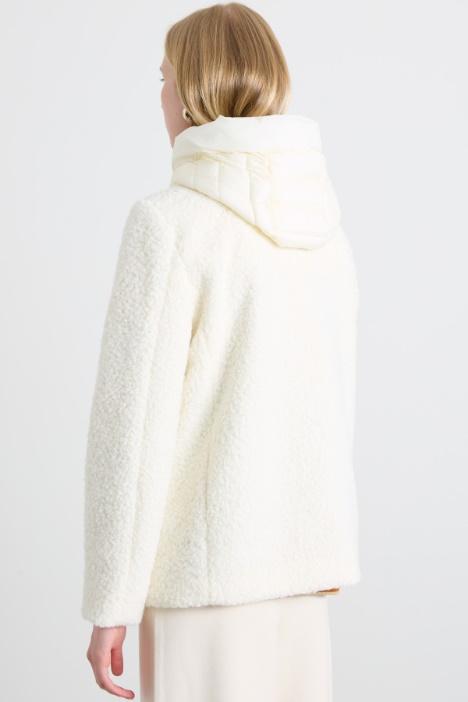 Jersey bouclé padded pea coat Intrend - 3