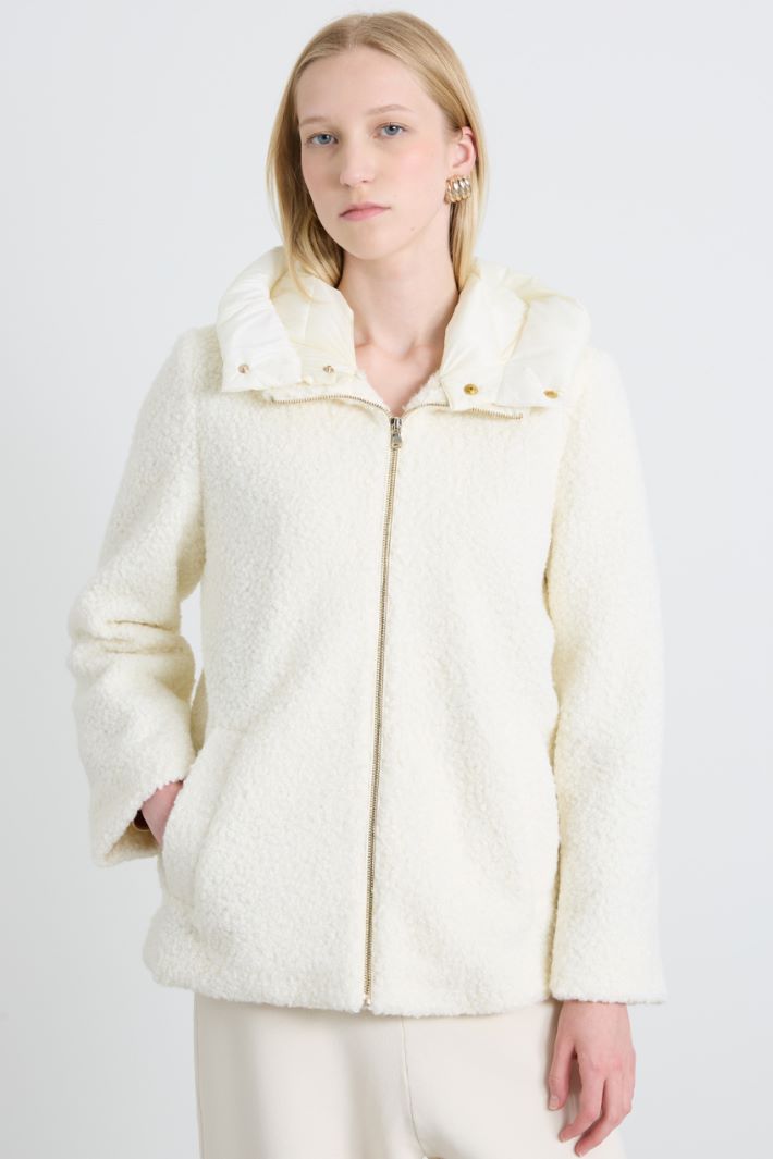 Jersey bouclé padded pea coat Intrend - 2