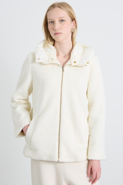 Jersey bouclé padded pea coat Intrend - 2