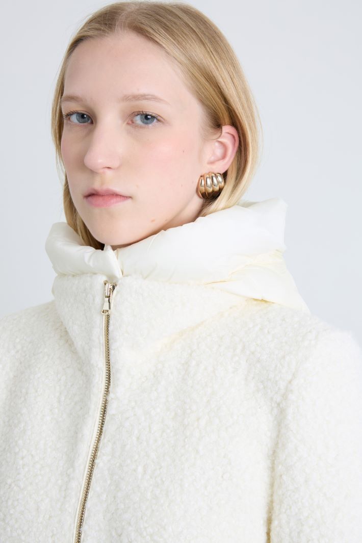 Jersey bouclé padded pea coat Intrend - 4