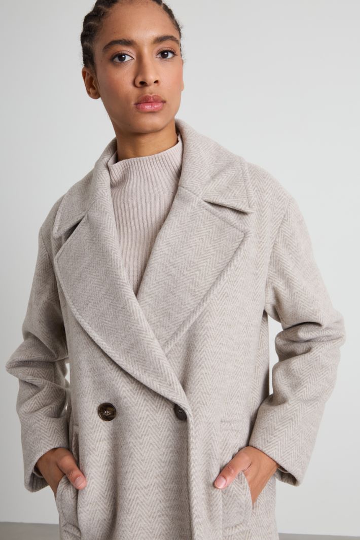 Chevron jersey coat Intrend - 4